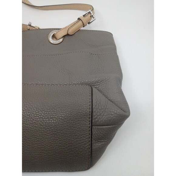 Michael Kors Bedford Pebbled Leather Medium Pocket Tote Shoulder Bag Gray - Picture 12 of 14